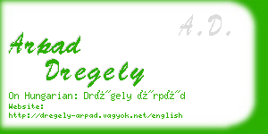 arpad dregely business card